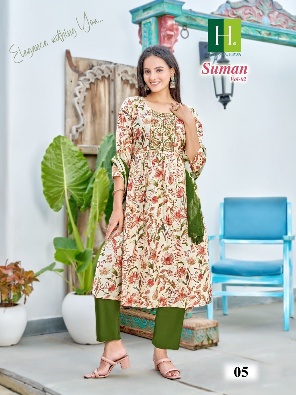 Hirwa Suman Vol 2 Printed Kurti With Bottom Dupatta Catalog
